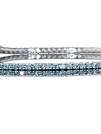 Jewels Aficionado 14k White Gold Diamond Tennis Bracelet In Silver