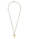 Jewels Aficionado 14k Yellow Gold Cross-pendant Necklace In Gold