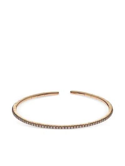 Jewels Aficionado 18k Rose Gold Diamond Cuff In Pink