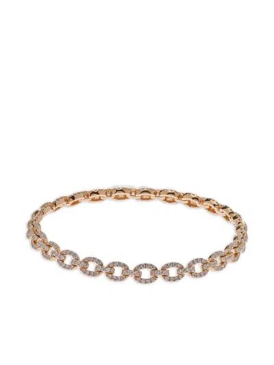 Jewels Aficionado 18k Rose Gold Diamond Link Bracelet
