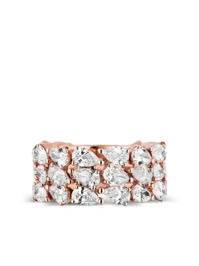 Jewels Aficionado 18k Rose Gold Diamond Ring In Multi
