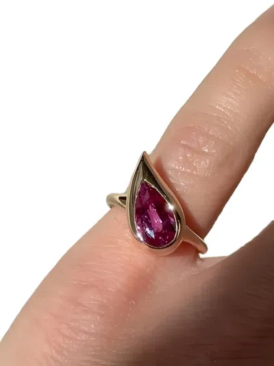 Jewels Aficionado 18k Rose Gold Mika Sapphire Ring