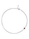Jewels Aficionado 18k White Gold Diamond And Ruby Necklace