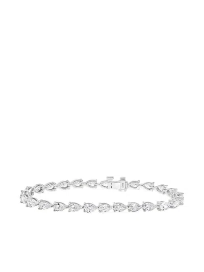 Jewels Aficionado 18k White Gold Diamond Bracelet In 银色