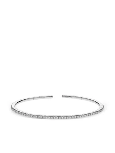 Jewels Aficionado 18k White Gold Diamond Bracelet In Metallic