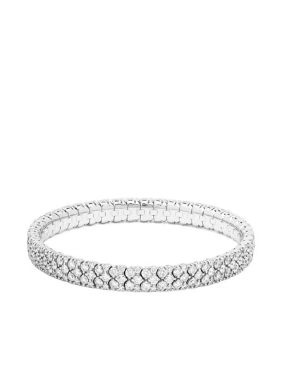 Jewels Aficionado 18k White Gold Diamond Bracelet In Metallic