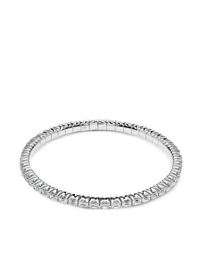 Jewels Aficionado 18k White Gold Diamond Bracelet In Silver