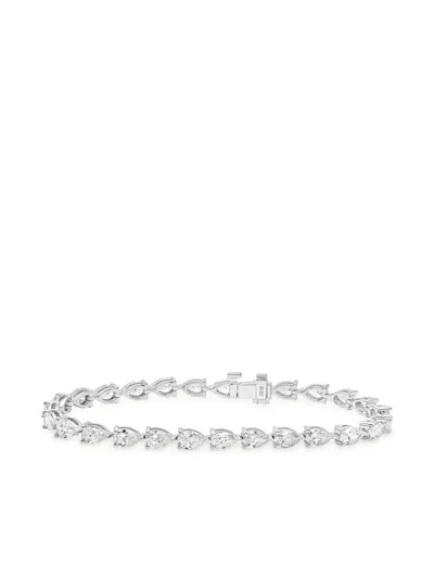 Jewels Aficionado 18k White Gold Diamond Tennis Bracelet In Silver