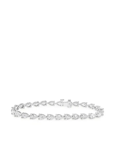 Jewels Aficionado 18k White Gold Diamond Tennis Bracelet In Silver