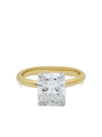 Jewels Aficionado 18k Yellow Gold And Platinum Diamond Ring
