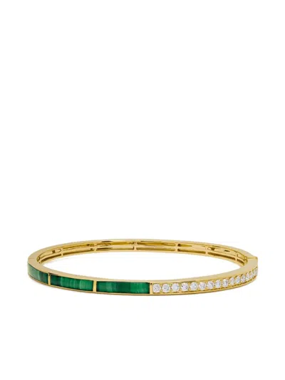 Jewels Aficionado 18k Yellow Gold Malachite And Diamond Bracelet