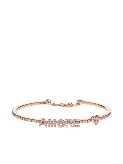 Jewels Aficionado 18kt Rose Gold Amore Diamond Bracelet In ピンク