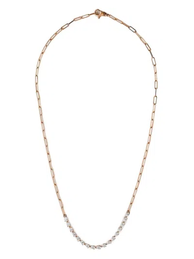 Jewels Aficionado 18kt Rose Gold Diamond Chain Necklace In Pink
