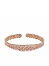 Jewels Aficionado 18kt Rose Gold Diamond Cuff Bracelet In ピンク