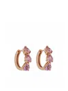 Jewels Aficionado 18kt Rose Gold Pink Sapphire Earrings In Pink