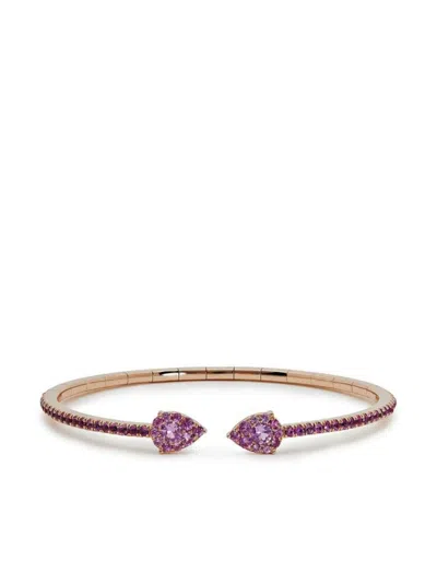 Jewels Aficionado 18kt Rose Gold Sapphire Bangle