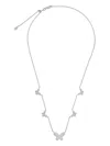 Jewels Aficionado 18kt White Gold Butterfly Diamond Necklace In 银色
