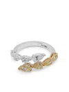 Jewels Aficionado 18kt White Gold Bypass Diamond Ring In Silver