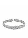 Jewels Aficionado 18kt White Gold Diamond Cuff Bracelet In シルバートーン