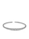 Jewels Aficionado 18kt White Gold Diamond Cuff Bracelet In シルバートーン