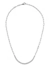 Jewels Aficionado 18kt White Gold Diamond Necklace In Silver
