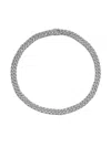 Jewels Aficionado 18kt White Gold Diamond Necklace In Silver