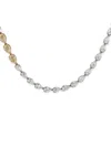 Jewels Aficionado 18kt White Gold Riviére Tennis Necklace In Silver