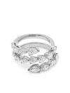 JEWELS AFICIONADO 18KT WHITE GOLD TWIST DIAMOND RING