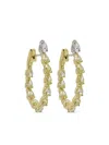 Jewels Aficionado 18kt Yellow Gold Diamond Hoop Earrings In Gold