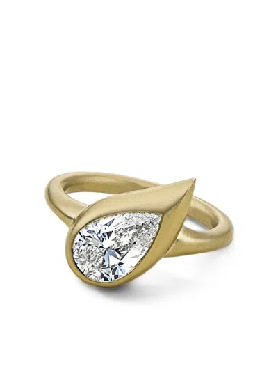 Jewels Aficionado 18kt Yellow Gold Mini Mika Diamond Pinky Ring In ゴールドトーン