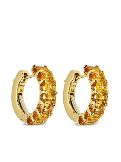 Jewels Aficionado 18kt Yellow Gold Sapphire Earrings
