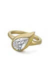 Jewels Aficionado 18kt Yellow Gold Small Mika Diamond Pinky Ring In ゴールドトーン