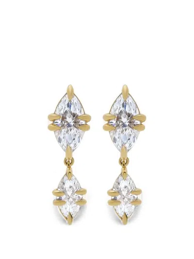 Jewels Aficionado Celestia Diamond Drop Earrings In Gold