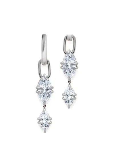 Jewels Aficionado Celestia Diamond Earrings In Silver