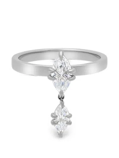 Jewels Aficionado Celestial Drop Diamond Ring In Metallic