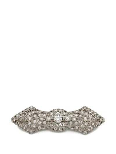 Jewels Aficionado Diamond Brooch In Metallic