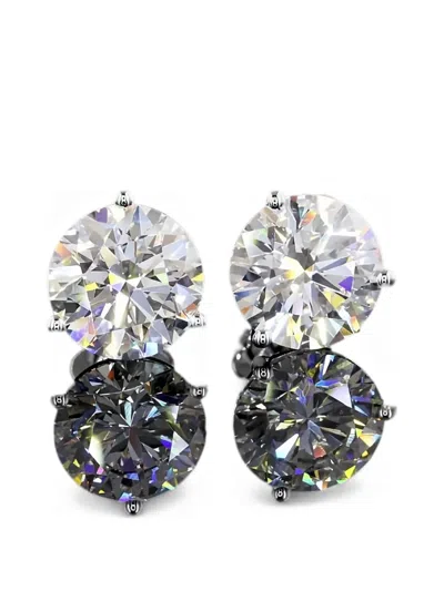 Jewels Aficionado Diamond Stud Earrings In Metallic