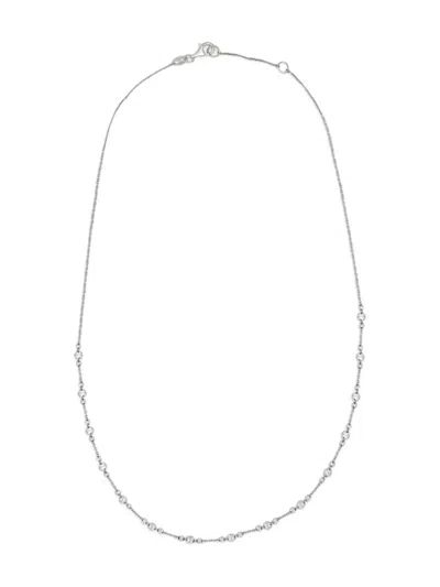 Pre-owned Jewels Aficionado Diamond Trio Tennis Necklace In Silver