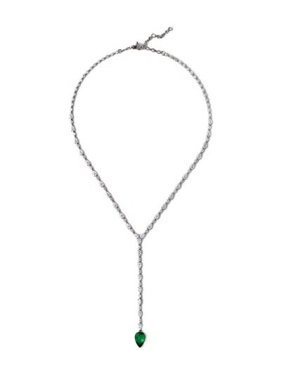 Pre-owned Jewels Aficionado Interchangeable Multi-stone Lariat Necklace In Silver