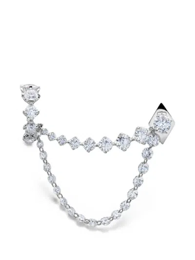 Jewels Aficionado Liora Diamond Ear Cuff In Metallic