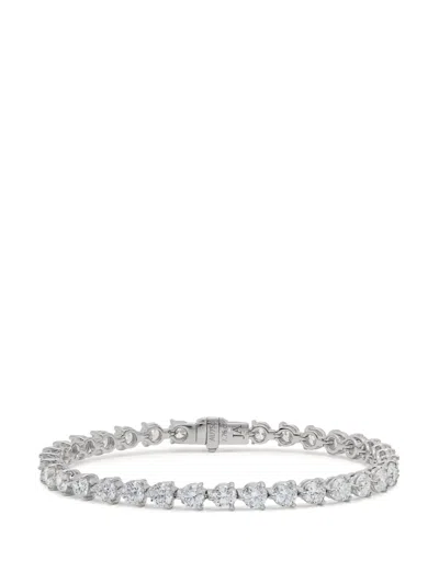 Jewels Aficionado Luce Diamond Tennis Bracelet In Silver