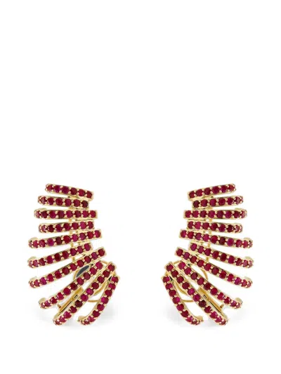 Jewels Aficionado Margaux Ruby Earrings In Gold