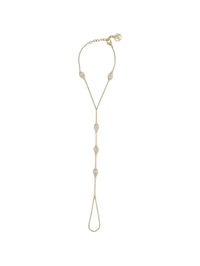 Jewels Aficionado Mika Diamond Hand Chain In Gold