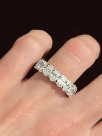 Jewels Aficionado Platinum Diamond Channel Ring In Metallic