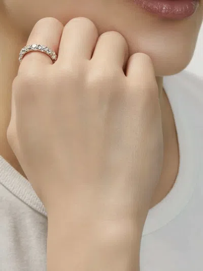 Jewels Aficionado Platinum Eternity Diamond Ring In Metallic