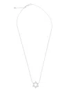 Jewels Aficionado X Sammy Jacqueline 18kt White Gold Star Of David Diamond Necklace In Silver