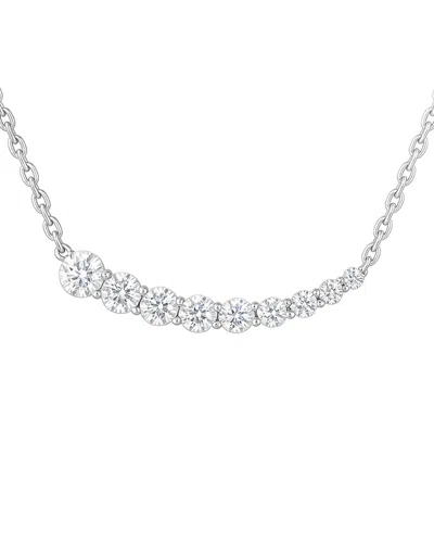 Jewels By Viomo 14k 0.75 Ct. Tw. Diamond Bar Pendant In Silver
