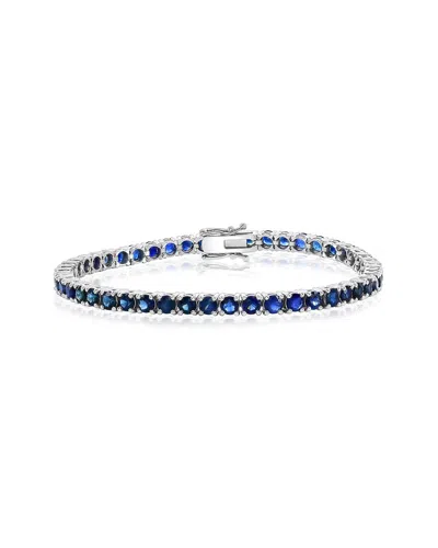 Jewels By Viomo 14k 10.02 Ct. Tw. Sapphire Tennis Bracelet In Blue