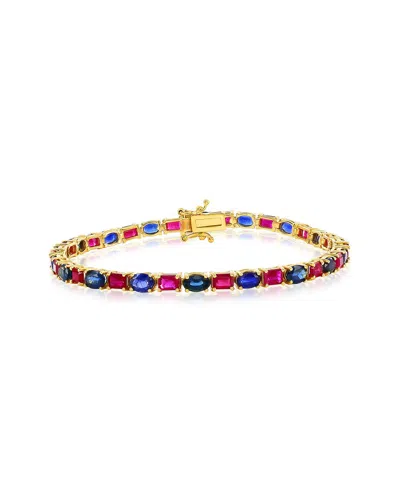 Jewels By Viomo 14k 10.21 Ct. Tw. Gemstone Tennis Bracelet In Multi