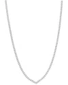 Jewels By Viomo 14k 10.48 Ct. Tw. Diamond & Sapphire Straight Line Necklace In Metallic